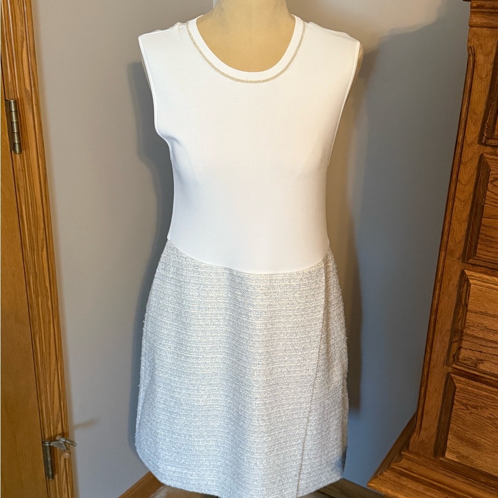 Ted Baker London Cream/light blue Sleeveless Sheath Dress